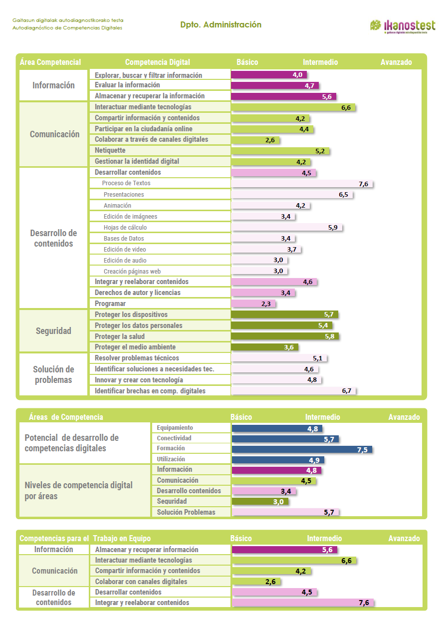 Competency Profile Chart